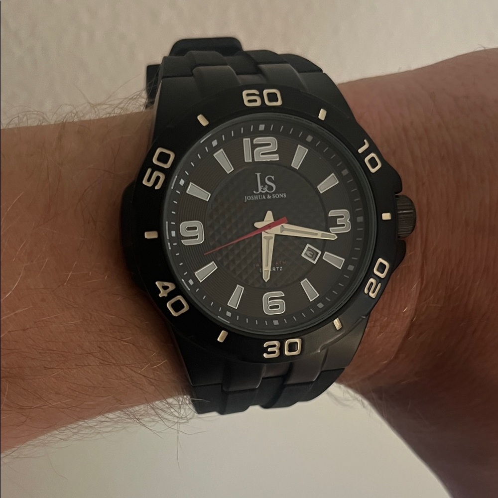 Black Quartz Men's Watch